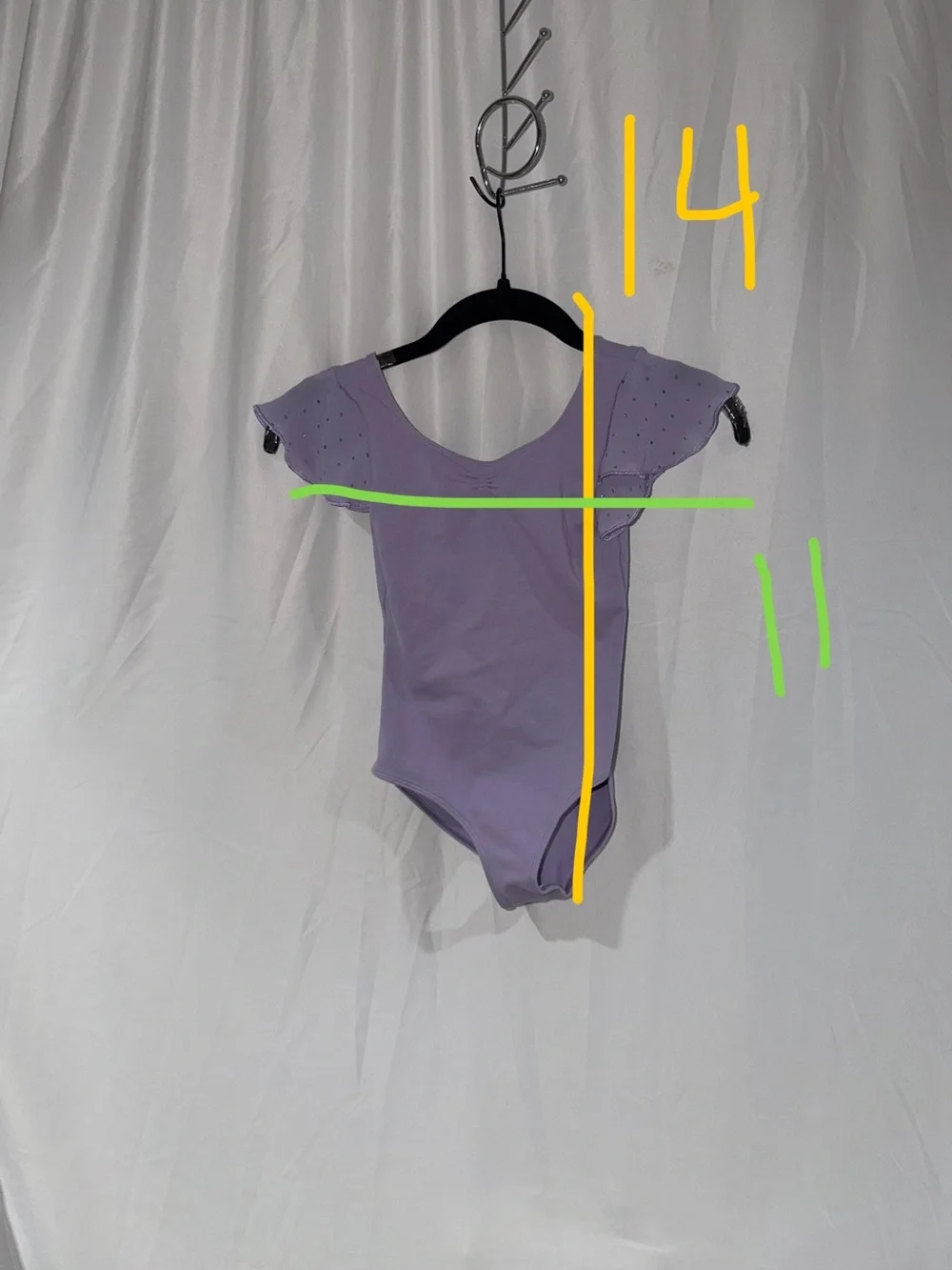 Bloch One Piece Dance Lilac Flutter Sleeve Kids One Piece Singlet Leotard 8-10